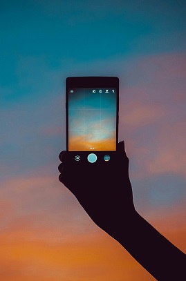 Person holding phone
